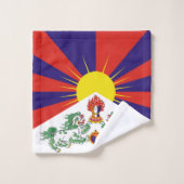 Drapeau du Tibet libre (Gant de toilette)