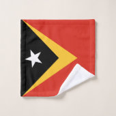 Drapeau du Timor oriental (Gant de toilette)