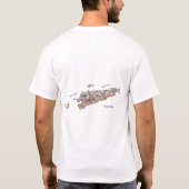 Drapeau du Timor oriental + Carte + T-shirt des (Dos)