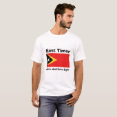 Drapeau du Timor oriental + Carte + T-shirt des (Devant entier)