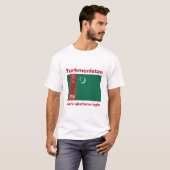 Drapeau du Turkménistan + Carte + T-shirt des (Devant entier)
