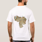 Drapeau du Venezuela + Carte + T-shirt texte (Dos)