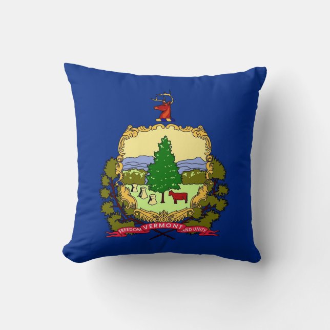 Drapeau du Vermont Coussin américain MoJo (Recto)