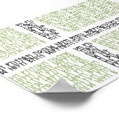 Drapeau du Vinland w Runes - Poster (Coin)