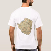 Drapeau du Zimbabwe + Carte + T-shirt des textes (Dos)