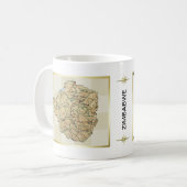 Drapeau du Zimbabwe + Tasse de carte (Devant gauche)