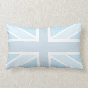 Drapeau d'Union Jack dans le coussin bleu de