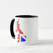 Drapeau d'Union Jack sur la tasse britannique de (Devant gauche)