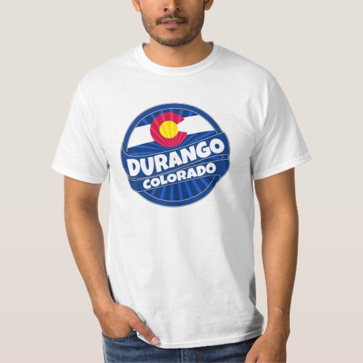 Drapeau Durango Colorado tshirt d'éclatement (Devant)