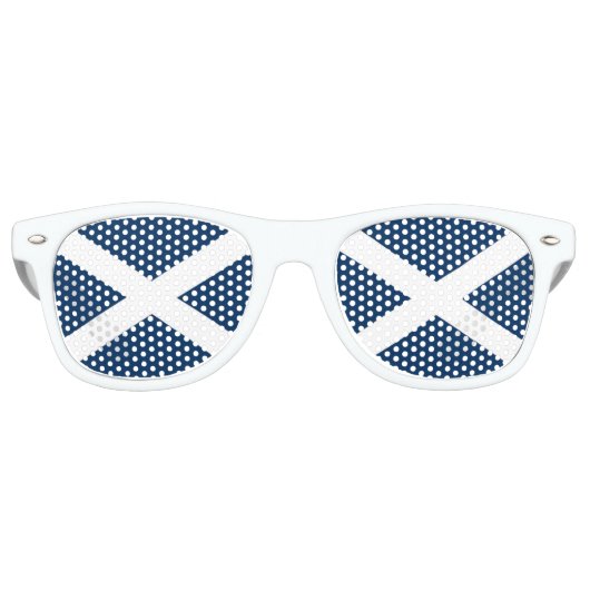 Drapeau écossais amusant lunettes blanches (Devant)