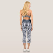 Drapeau écossais motif haute taille capri leggings (Verso)