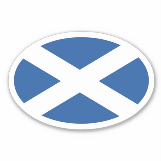 Drapeau écossais ovale écossais autocollant vinyle (Devant)