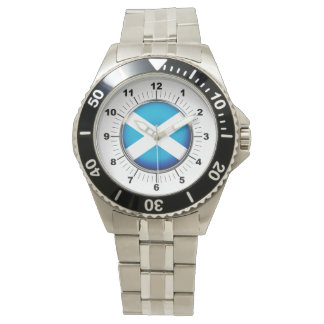 Drapeau écossais pour hommes montre bracelet en ac