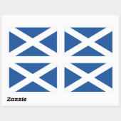 Drapeau écossais rectangle sticker (Feuille)