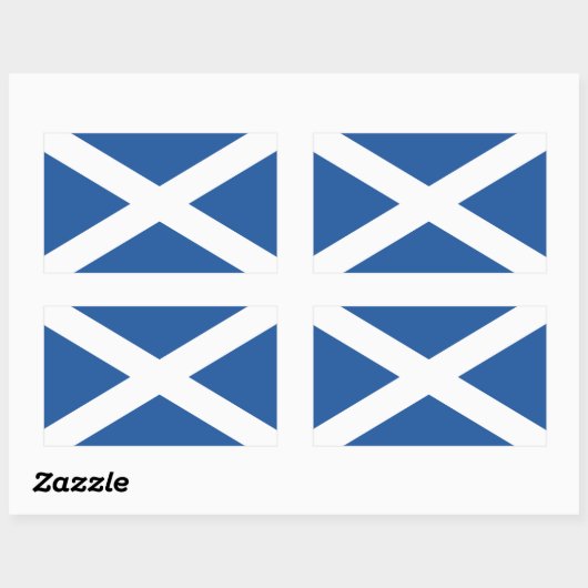 Drapeau écossais rectangle sticker (Feuille)