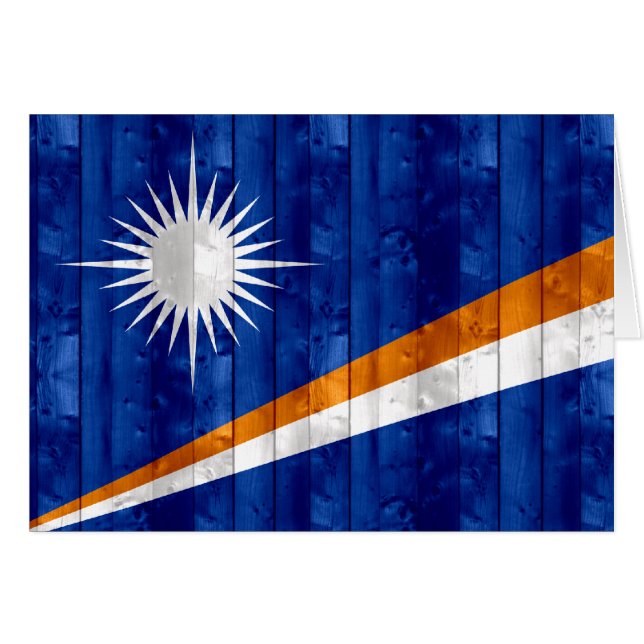 Drapeau en bois de Marshallese (Devant horizontal)