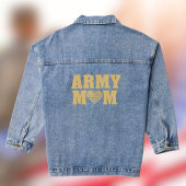 Drapeau en forme de cœur de maman de l'armée Typog