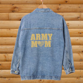 Drapeau en forme de cœur de maman de l'armée Typog