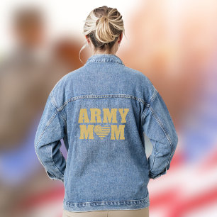 Drapeau en forme de cœur de maman de l'armée Typog