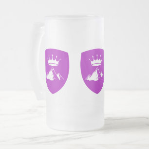 Drapeau en pierre de coeur - Mug en verre dépoli