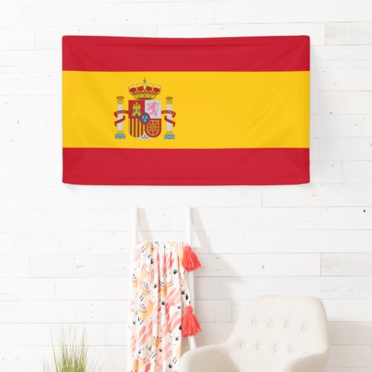 drapeau espagnol Bannière (En situation)