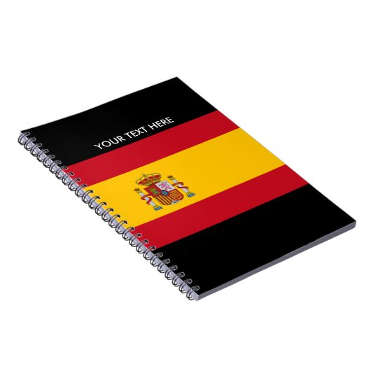 Drapeau espagnol de carnet de notes à spirale fait (Côté Droit)