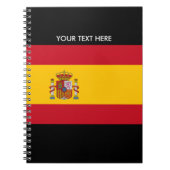 Drapeau espagnol de carnet de notes à spirale fait (Devant)