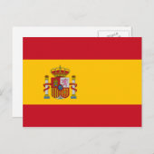 Drapeau espagnol Espagne carte postale personnalis (Devant / Derrière)