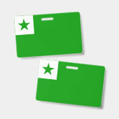 Drapeau espéranto Badge (Avant & arrière)
