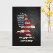 Drapeau et aigle à tête blanche pour la carte d'an (Fleur jaune)