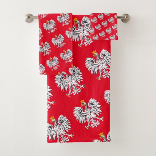 Drapeau et aigle polonais, voyage en Pologne, vaca (En situation)