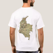 Drapeau et carte Colombie T-shirt (Dos)