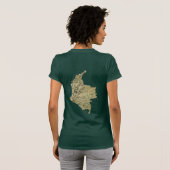 Drapeau et carte Colombie T-shirt (Dos entier)
