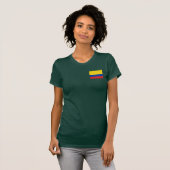 Drapeau et carte Colombie T-shirt (Devant entier)