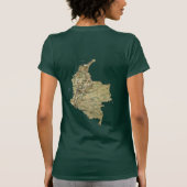 Drapeau et carte Colombie T-shirt (Dos)