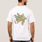 Drapeau et carte d'Azerbaïdjan T-shirt (Dos)