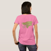 Drapeau et carte de Guinée-Bissau T-shirt (Dos entier)