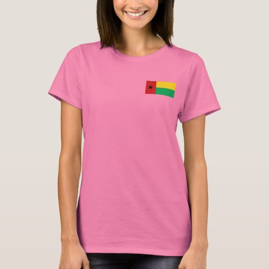 Drapeau et carte de Guinée-Bissau T-shirt (Devant)