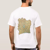 Drapeau et carte de la Côte d'Ivoire T-shirt (Dos)