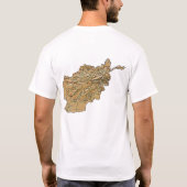 Drapeau et carte de l'Afghanistan T-shirt (Dos)