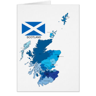 Drapeau et carte de l'Ecosse