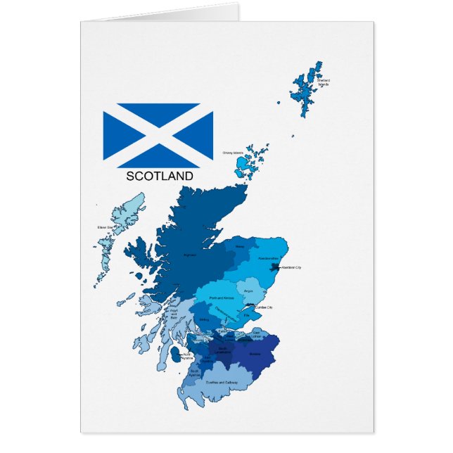 Drapeau et carte de l'Ecosse (Devant)
