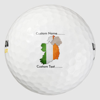 Drapeau et carte de l'Irlande du Sud sur une balle