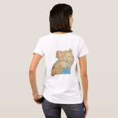 Drapeau et carte de l'Ouganda T-shirt (Dos entier)