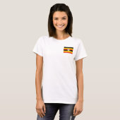 Drapeau et carte de l'Ouganda T-shirt (Devant entier)