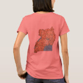 Drapeau et carte de l'Ouganda T-shirt (Dos)