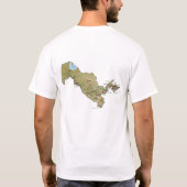 Drapeau et carte de l'Ouzbékistan T-shirt (Dos)