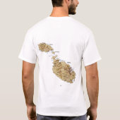 Drapeau et carte de Malte T-shirt (Dos)