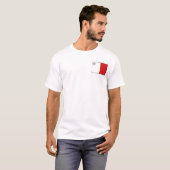 Drapeau et carte de Malte T-shirt (Devant entier)