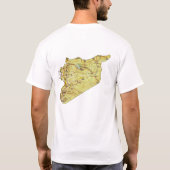 Drapeau et carte de Syrie T-shirt (Dos)